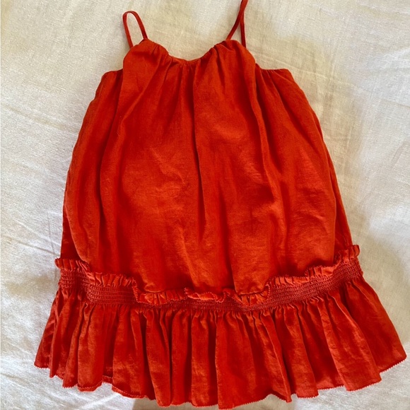 Banana Republic Baby Charlize Linen Dress with Bloomers- Red, 6-12m - Picture 9 of 15